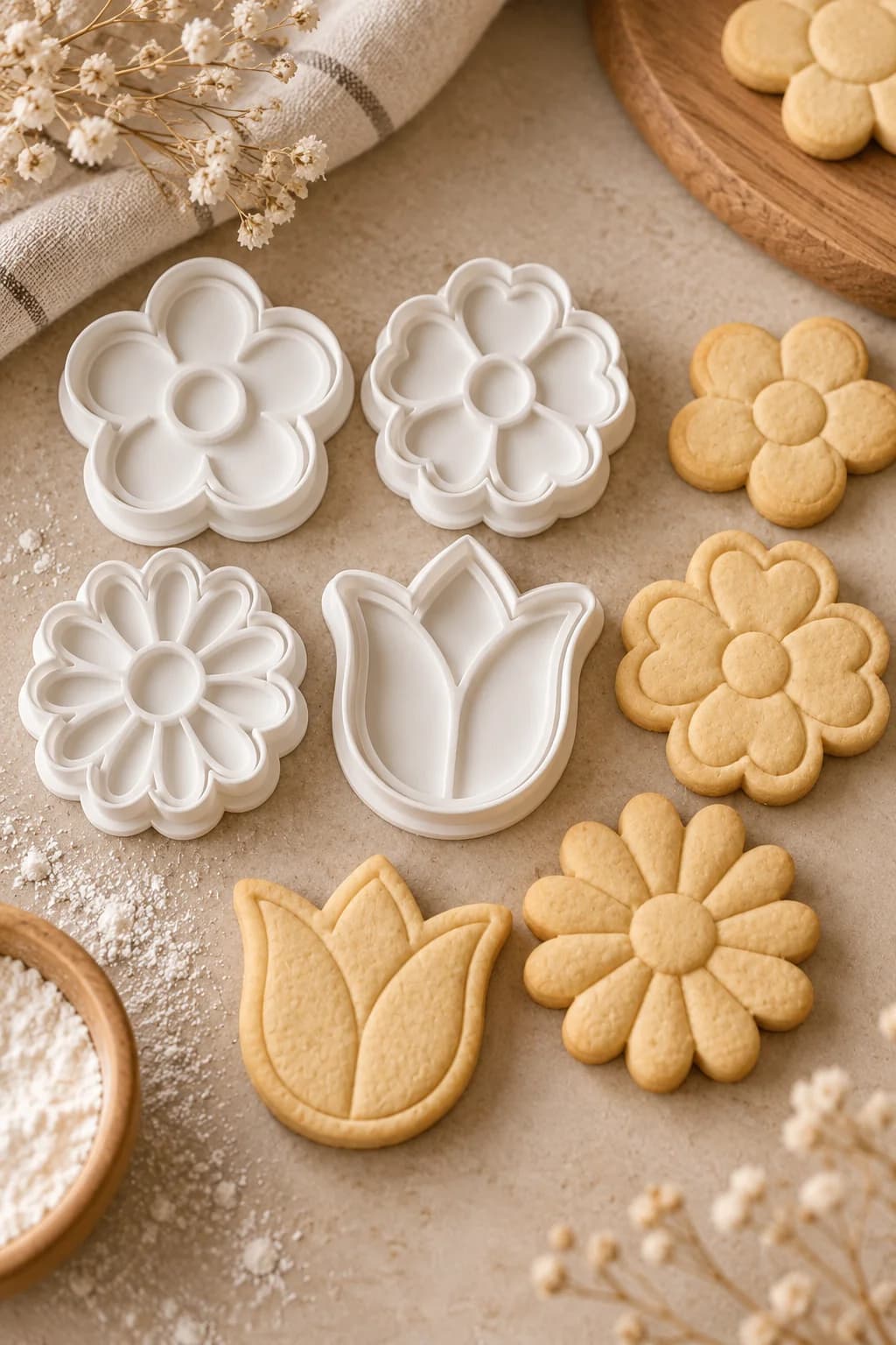 Cortantes de Flores para Galletitas – Diseños Florales